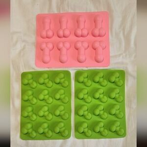 3 New Fun Adult Ice Cube Candy Or Wax Molds